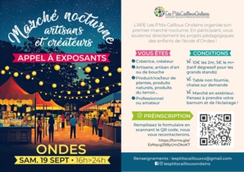 ONDES : Marché nocturne le 19/9